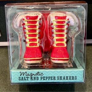 Red “Snow Boots” Magnetic Salt and Pepper Shakers
